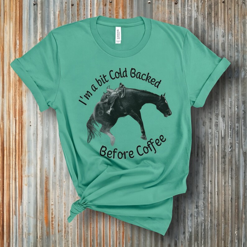 Funny Western tshirt makes a great Birthday or Christmas gift for Equestrian, Cowgirl, Cowboy or Horse Owners of any kind - Sizes XS-3X Heather Mint