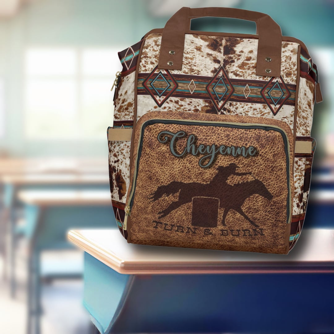 PERSONALIZED Girls Back to School Western Backpack, Barrel Racer ...