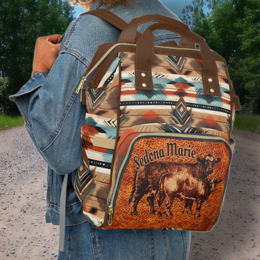 PERSONALIZED Western Diaper Bag Western Backpack Western Baby Gift