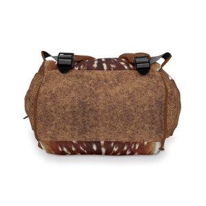 PERSONALIZED Back to School Western Backpack, Axis Deer Skin & Carved Leather Look in a PRINTED Design. Unique Western Christmas Gift image 7