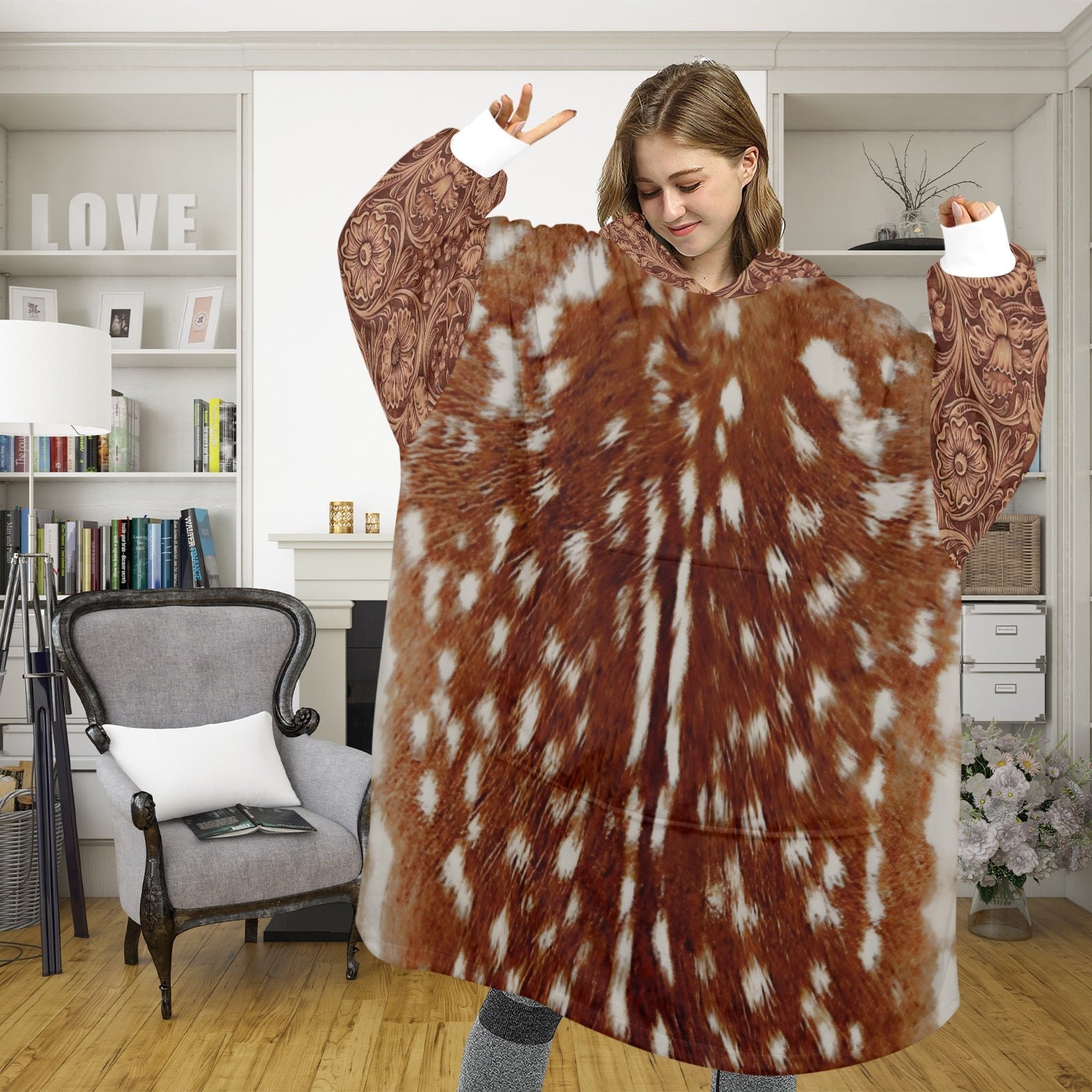 Western Giant Blanket Hoodie, Western Christmas Gift for Cowgirl and ...