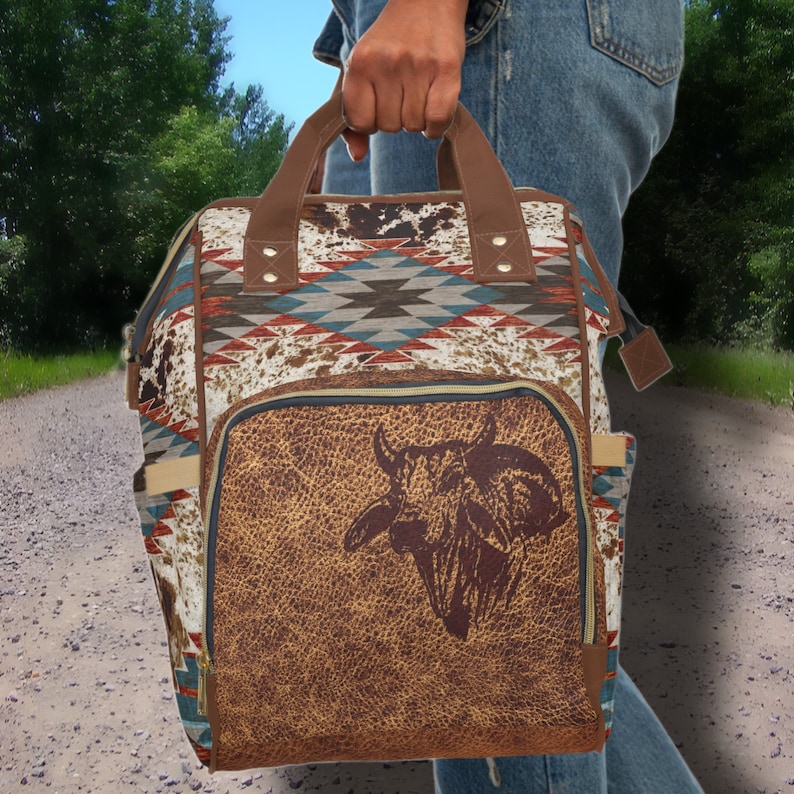 PERSONALIZED Back to School Western Backpack, Brahman Cattle Backpack ...
