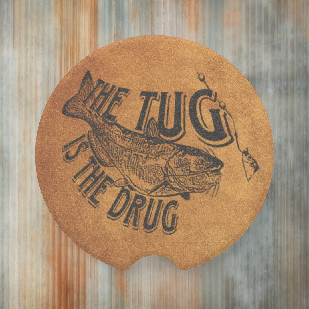 Catfish Fishing Stone Coaster Cupholder Set, Blue Catfish Truck Car ...