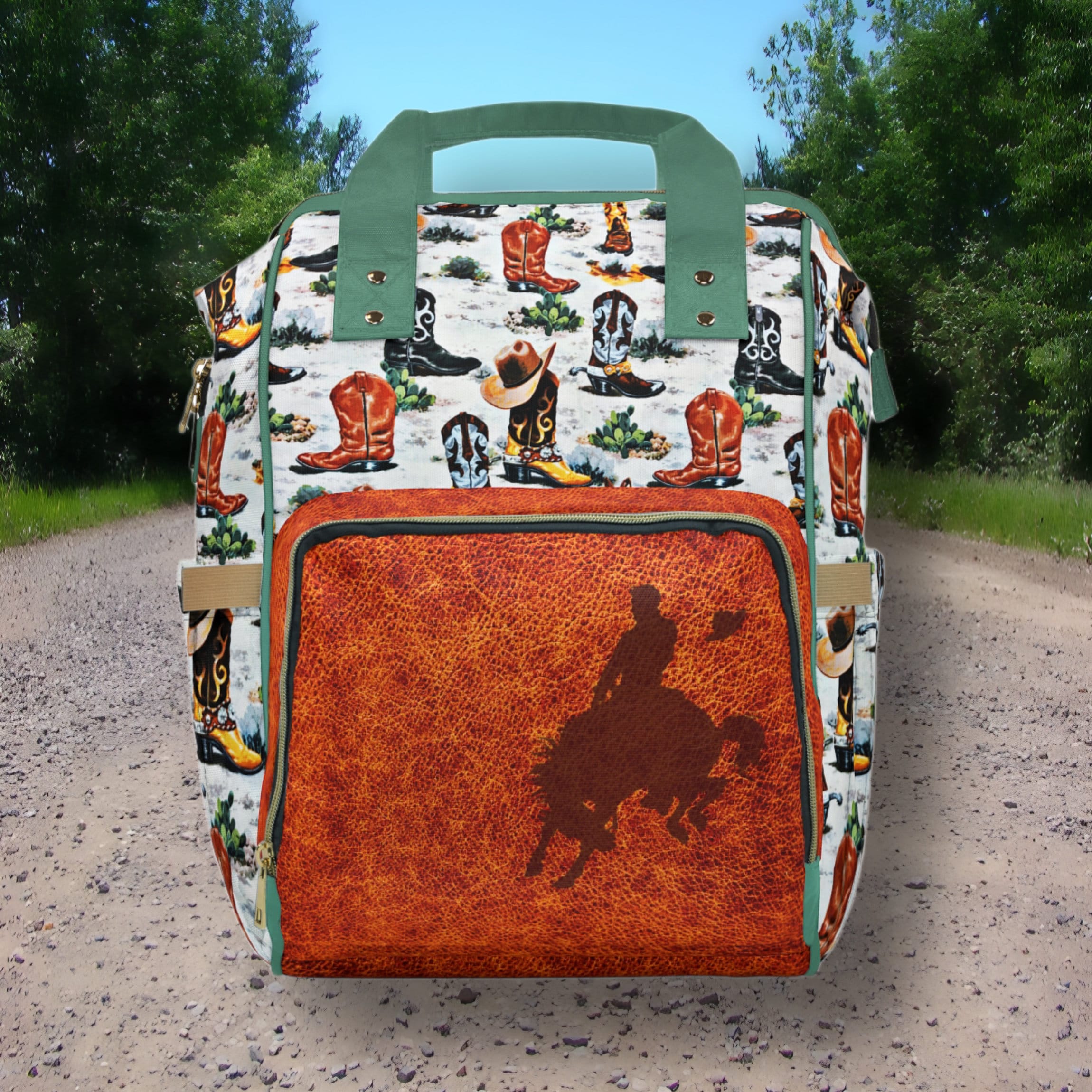 Western Rodeo Backpack PERSONALIZED Western Backpack Western Diaper Bag, Retro Vintage Cowboy ...
