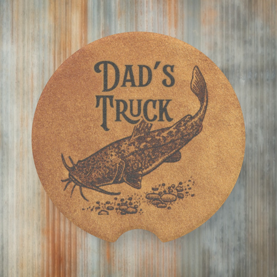 Catfish Fishing Stone Coaster Cupholder Set, Flathead Catfish Truck Car ...