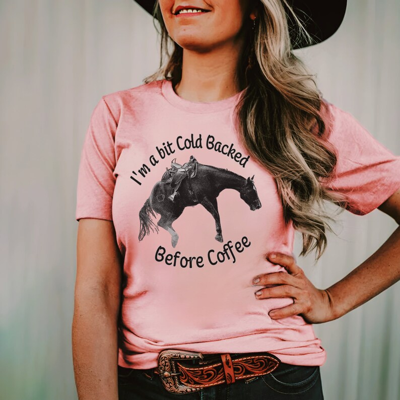 Funny Western tshirt makes a great Birthday or Christmas gift for Equestrian, Cowgirl, Cowboy or Horse Owners of any kind - Sizes XS-3X Pink