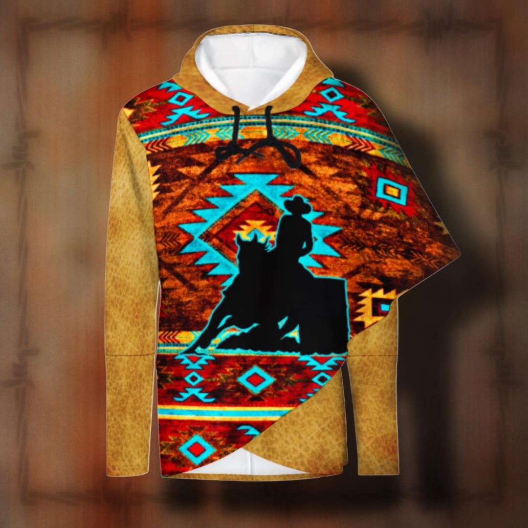 Western ALL OVER PRINT Women's Barrel Racer Asymmetric Fashion Hoodie ...