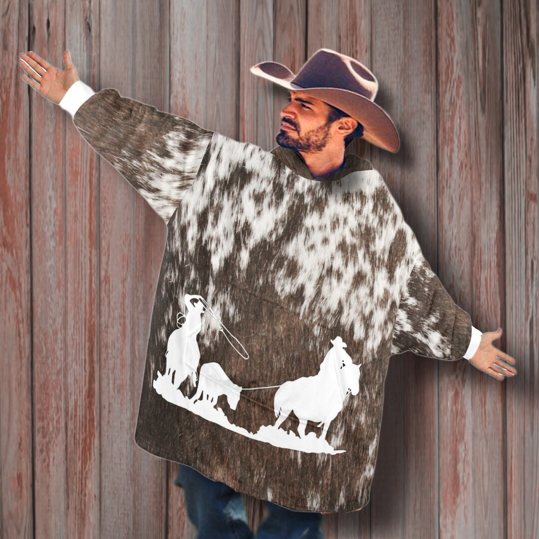 Western Giant Blanket Hoodie, Western Christmas Gift for Cowgirl and ...