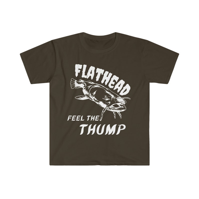 FLATHEAD Catfish T-shirt | Fishing Gift | Catfish Fishing | Reel Men Fish | River Rat Tshirt Dark Chocolate