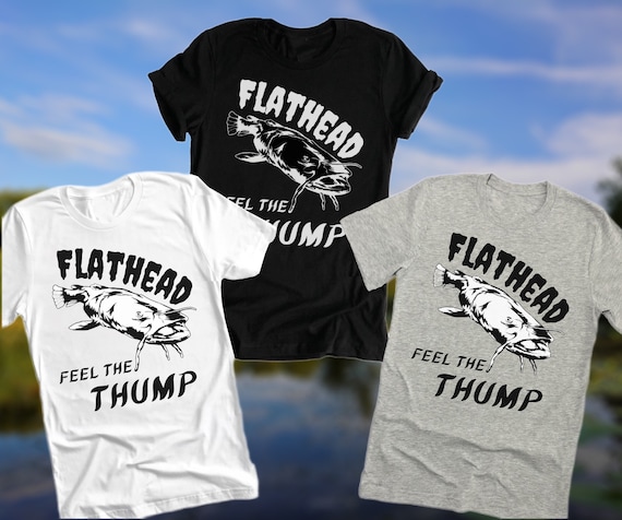 FLATHEAD Catfish T-shirt Fishing Gift Catfish Fishing Reel Men