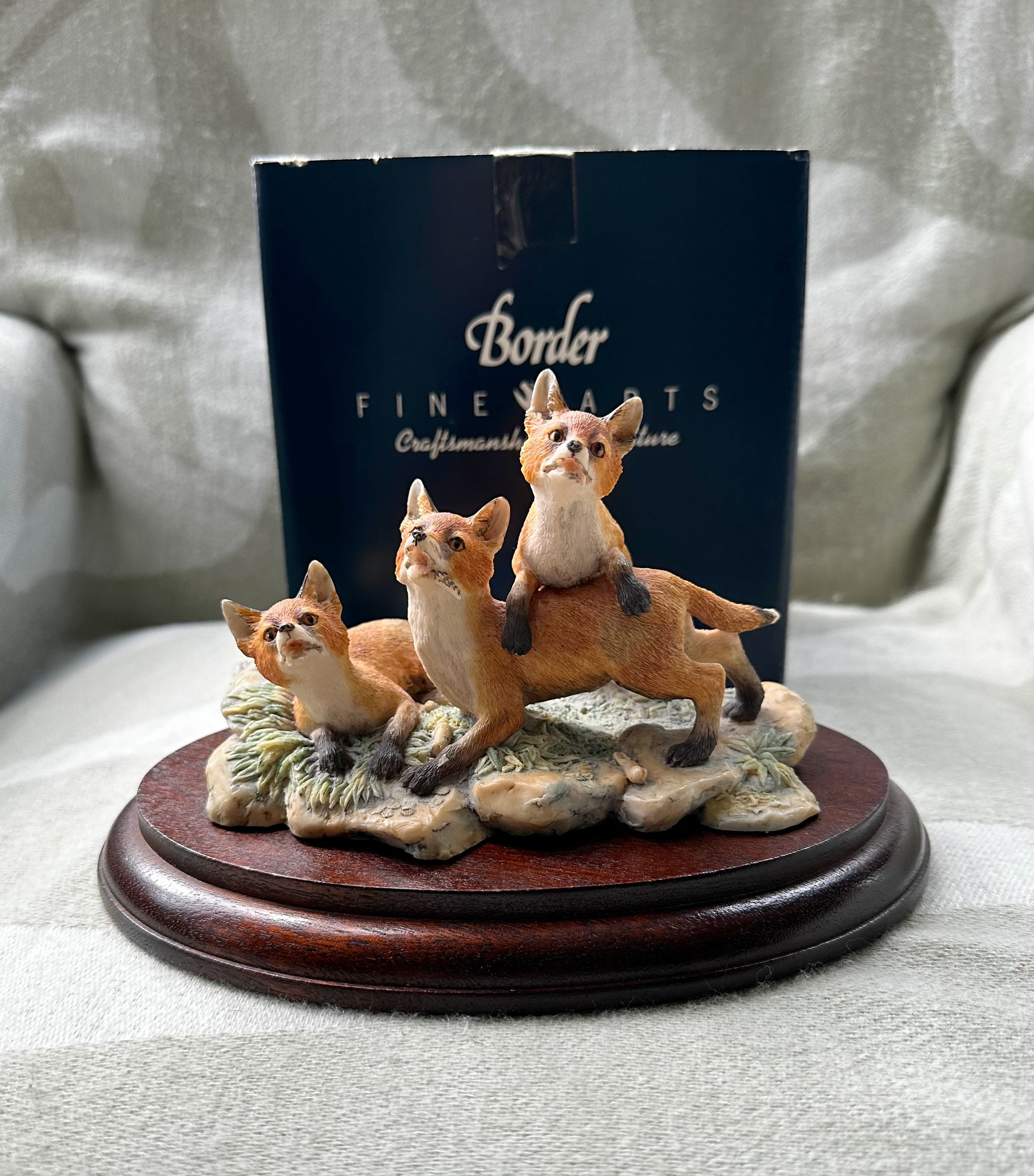 Fox Cubs Figurine - Etsy