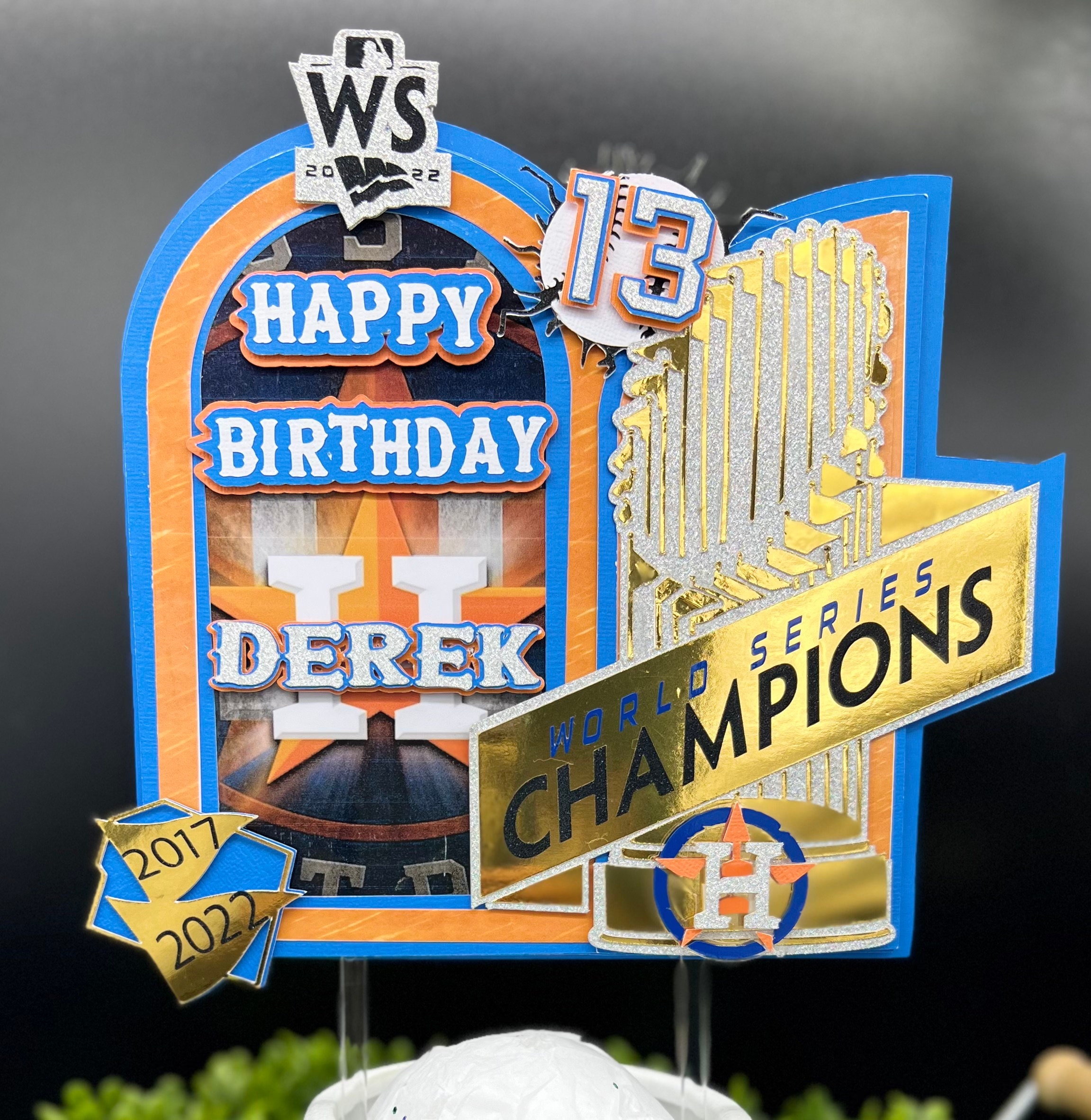 Astros Cake Topper Etsy