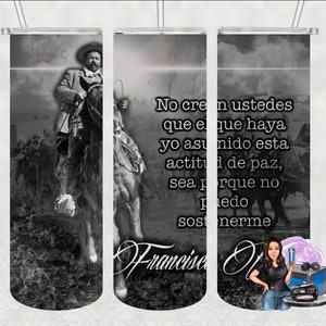 Francisco Pancho Villa 20oz Tumbler Sublimation PNG