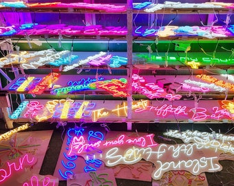 Custom Name LED Neon Sign Light | Neon Name Sign Art | Aesthetic Custom Neon Sign | Gift Name Neon Sign Mancave | Personalized LED Neon Sign