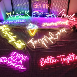 Custom Neon Sign | Neon Sign,Wedding Neon Sign,Name Neon Sign,Led Neon Sign,Neon Signs,LED Sign,Home Decor,Wall Decor,Neon Sign Custom