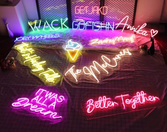 Custom Neon Sign | Neon Sign,Wedding Neon Sign,Name Neon Sign,Led Neon Sign,Neon Signs,LED Sign,Home Decor,Wall Decor,Neon Sign Custom