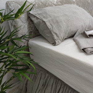 Linen pillowcase housewife style, softened pillow cases, Stonewashed cover, pillow sham with envelope closure