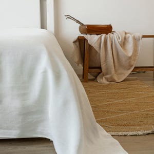 Handmade Linen Flat Sheet: European Flax, Soft Texture.