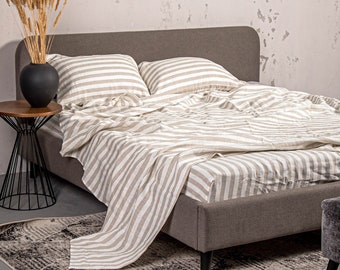 Pure Linen flat sheet: Organic flax bedding.