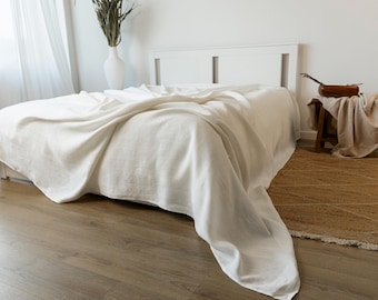 Softened Linen flat sheet: Stonewashed organic linen bedding