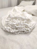 Stonewashed linen Fitted sheet, pure natural bedding, shabby fabric sheets ,custom size