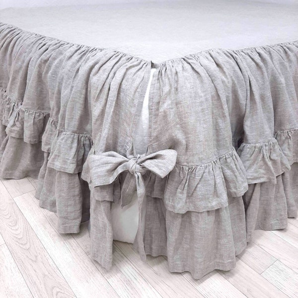 King Bed Skirt Split Corners Etsy