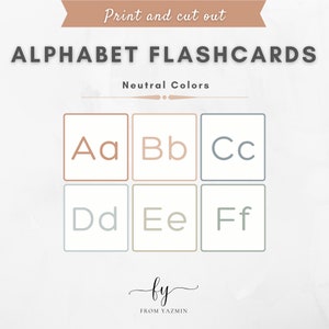 Alphabet Flashcards Printable, ABC Flashcards, Educational Cards, Preschool Flashcards, Learn the Alphabet, Kids Cards Set, Digital Download