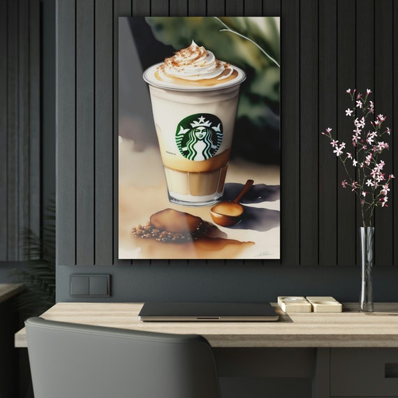 Abstract Starbucks Coffee Acrylic Print, Kitchen Wall Art - Etsy