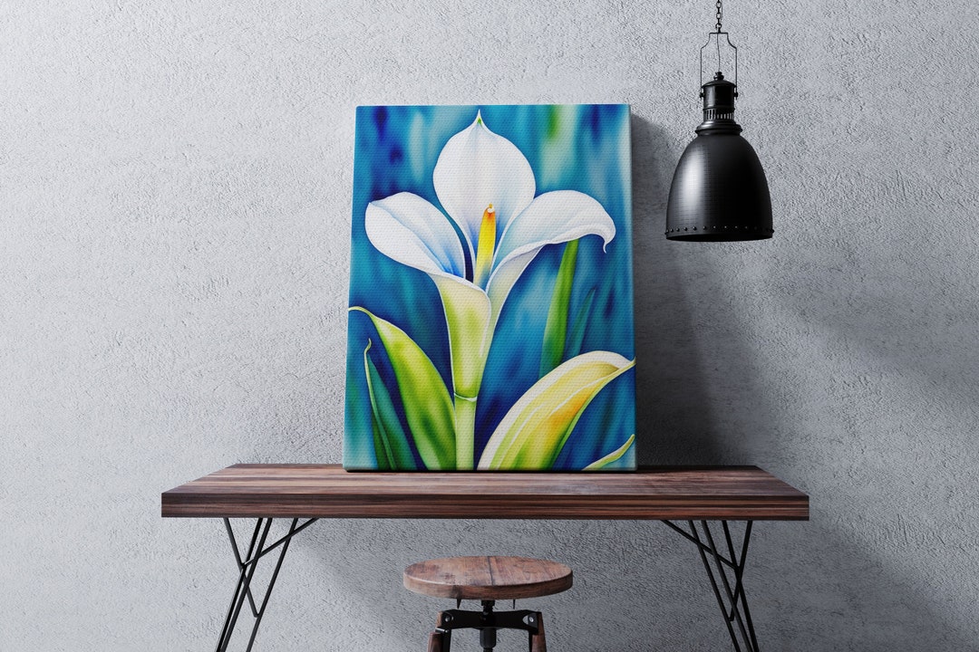 Calla Lily Painting Art Calla Lily Home Decor Lily Flower Wall Art Lily