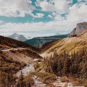 Going to the Sun Road, Glacier National Park, Montana, Landscape Photography, Digital Wallpaper, Travel