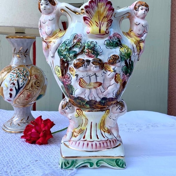 Capodimonte style vase Italy