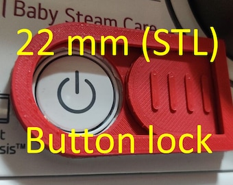 22mm Child lock for a washing machine, dishwasher,  childlock for a button (3D printer files STL)