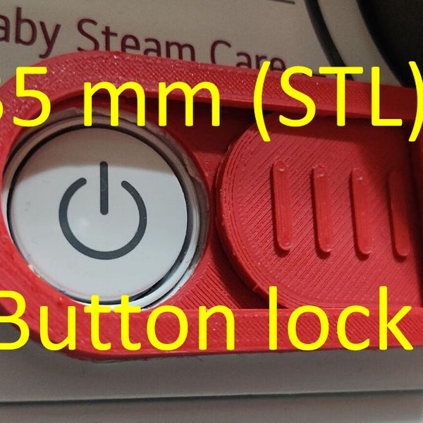 35mm Child lock for a washing machine, dishwasher,  childlock for a button (3D printer files STL)