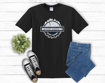 Woodworking Is My Cardio T-Shirt, Carpenter Humor Tee, Craft Lover Apparel, Funny Gift for Woodworkers, Unisex Casual Top, Saw Blade Design