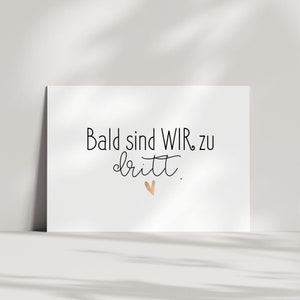 Karte zur Schwangerschaft | Ankündigung | Bald sind wir zu... | Schwangerschaft verkünden