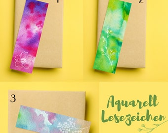 Watercolor bookmark | Watercolor | Artist paper | Wildflowers | Gift
