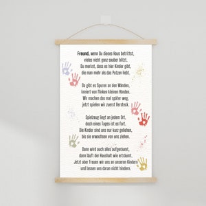 Poster - Friend, when you enter this house | Art print in A4 | Decoration | Watercolor