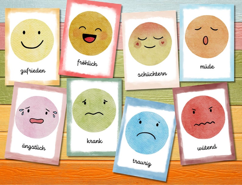 Gefühlskarten & Gefühlsposter Emotionen Montessori Etsy.de