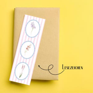 Lesezeichen - vintage flower | Künstlerpapier | shabby chic | Aquarell Blumen | Geschenk