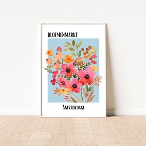 MERCATO DEI FIORI - Poster | Mercato dei fiori | arte moderna della parete | Decorazione | Design scandinavo | poster stampabile | scaricamento digitale