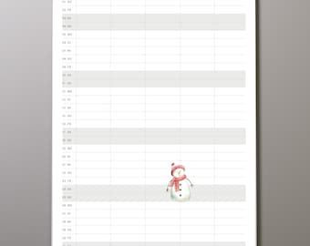 2026年ファミリーカレンダー（5段）｜パーソナライズ｜水彩画｜A4｜ファミリープランナー｜壁掛けカレンダー｜装飾｜ギフト