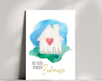 Card - new home | good luck | many blessings | moving | home | housewarming gift