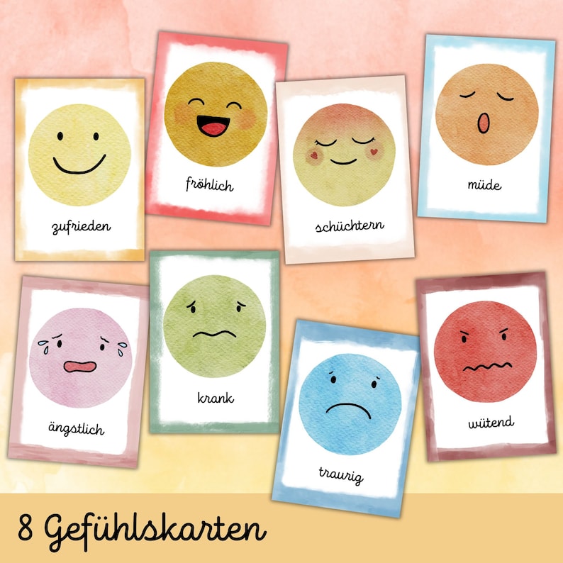 8 Emotion Cards & Emotion Posters in A4 - How Do You Feel? | Emotions ...