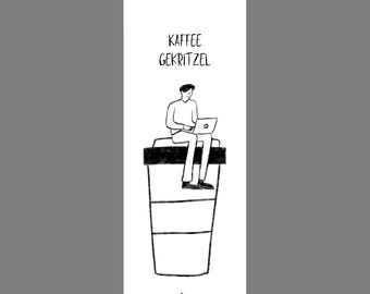 NEW slim 2027 calendar - Coffee Doodles | Funny kitchen calendar | Illustrations | Doodle art | Wall calendar | Decoration | Gift