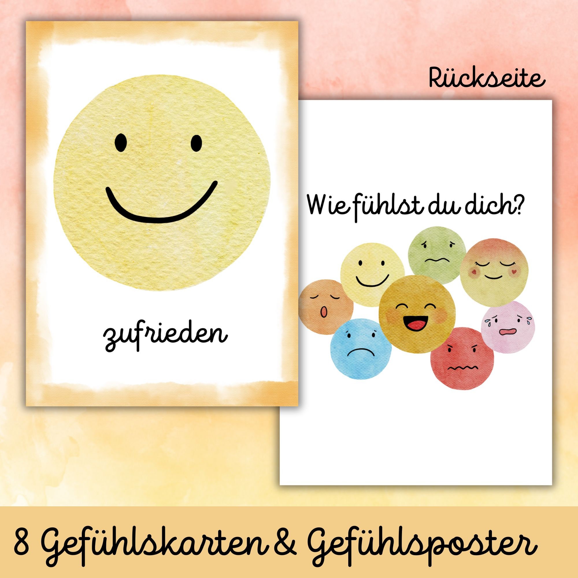 8 Emotion Cards & Emotion Posters in A4 - How Do You Feel? | Emotions ...