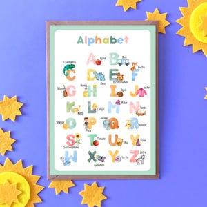 Back-to-School Card - Alphabet | School Enrollment | Postcard or Folding Card | Watercolor ABC