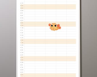 NOVO Calendário Familiar 2027 com 5 colunas | Personalizado | Aquarela | A4 | Planejador Familiar | Calendário de Parede | Decoração | Presente