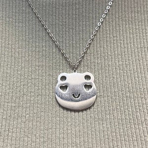 Cute frog stainless steel pendant necklace