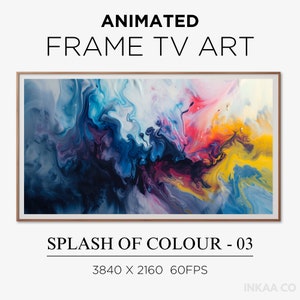 Éclaboussures de couleur dynamiques animées 03 Samsung Frame TV Art Motion 4K Wallpaper