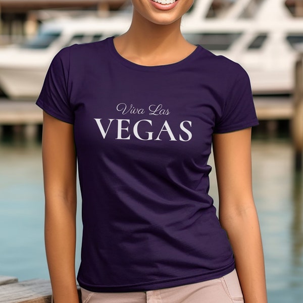 Viva Las Vegas Graphic Tee - Iconic Tribute to the Entertainment Capital Gift Holiday Sin City Shirt
